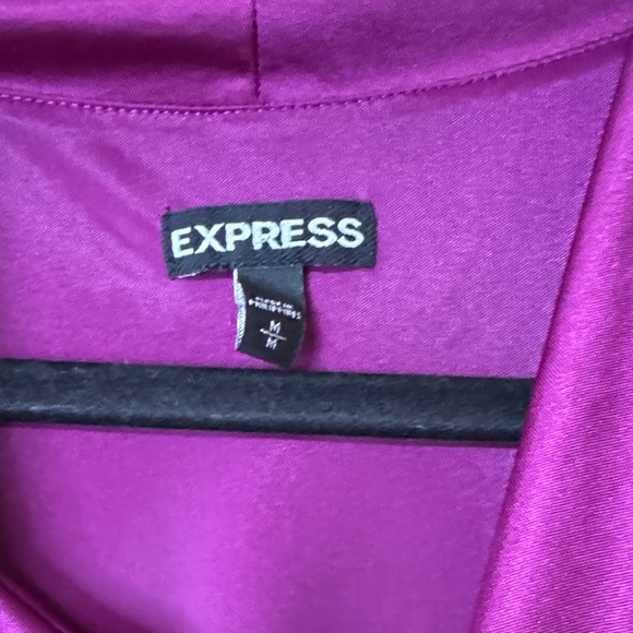 Express Draped Sleeveless Cowl Neck Top in Magenta - Picture 2 of 3